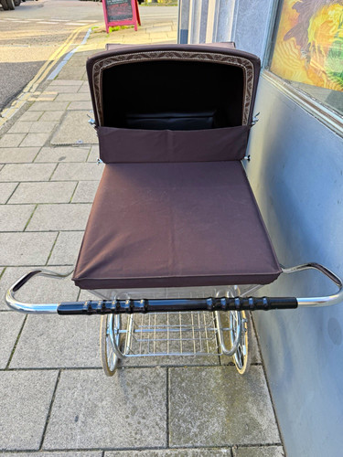 Vintage silver cross pram - vintage, with