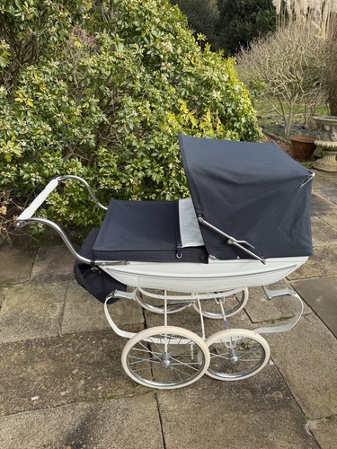 Vintage silver cross pram - , navy