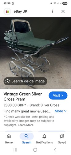 Green vintage silver cross - green,