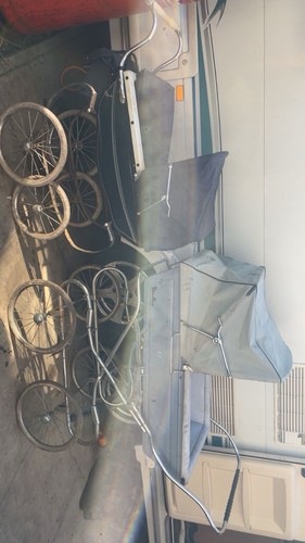 Vintage silver cross pram - silver,